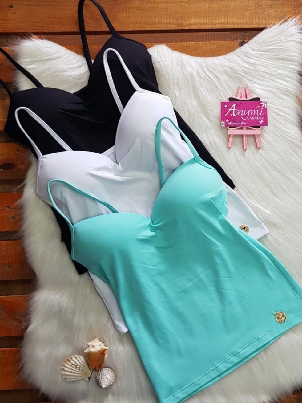 (Pack of 3) New Plain Soft Padded Spaghetti Top For Girls
