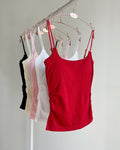 (Pack of 3) New Plain Soft Padded Spaghetti Top For Girls