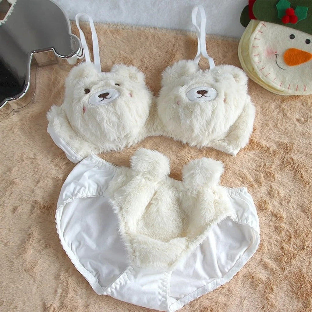 New High Quality Anime Soft Plushies Design Bra & Panty Set