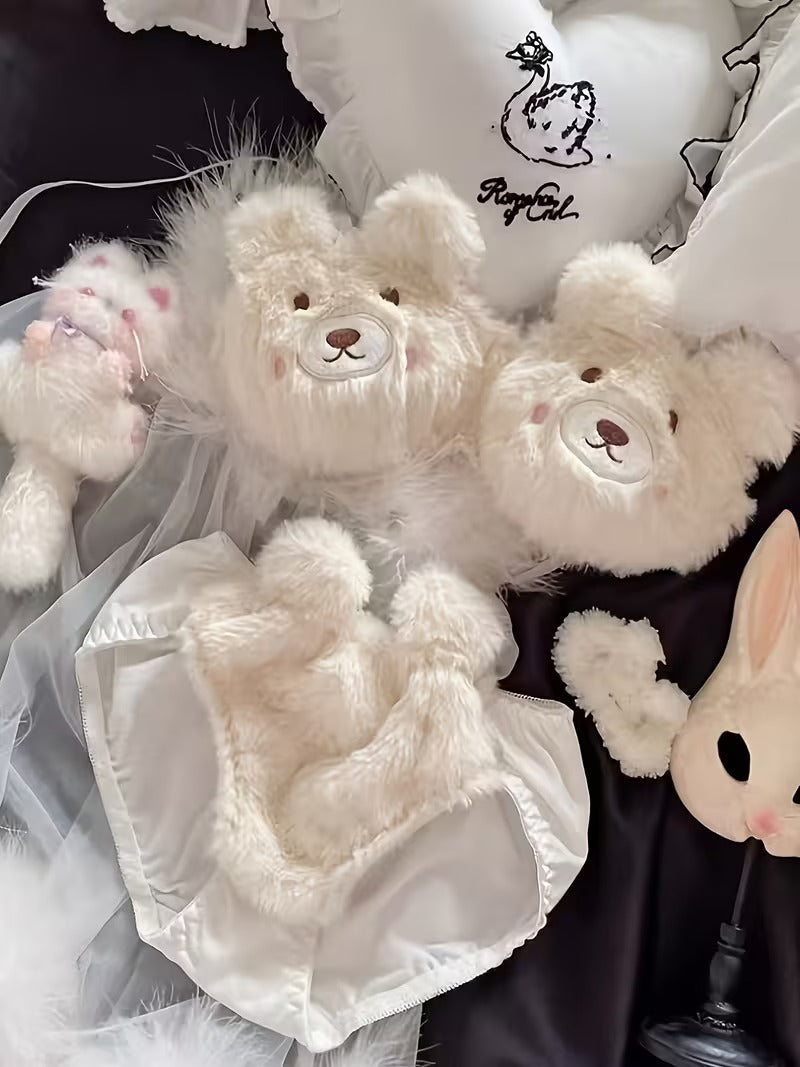 New High Quality Anime Soft Plushies Design Bra & Panty Set