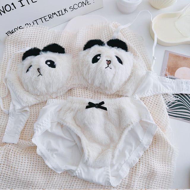 New High Quality Anime Soft Plushies Design Bra & Panty Set