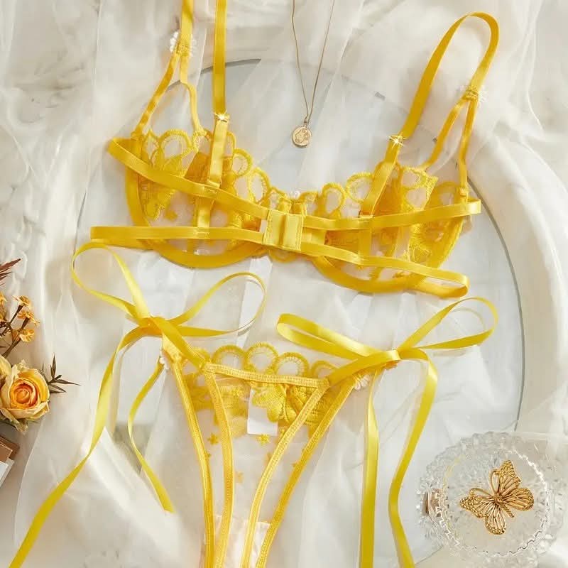 Sweet Flower Floral Pushup Summer Set with pantie. Pack of 3