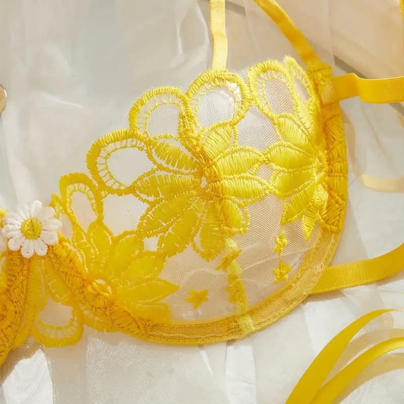Sweet Flower Floral Pushup Summer Set with pantie. Pack of 3
