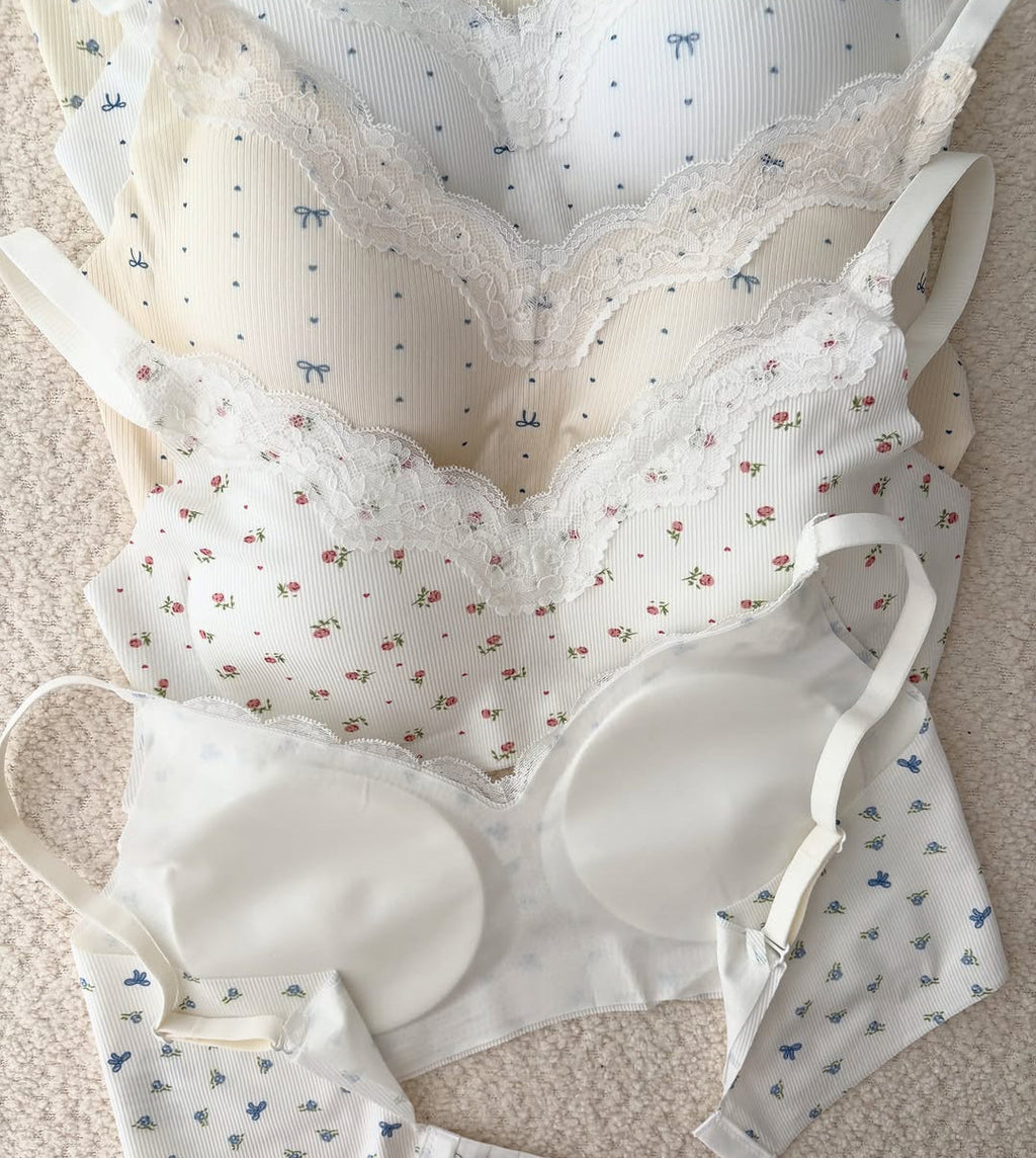 Pack of 3  Summer French Floral bra