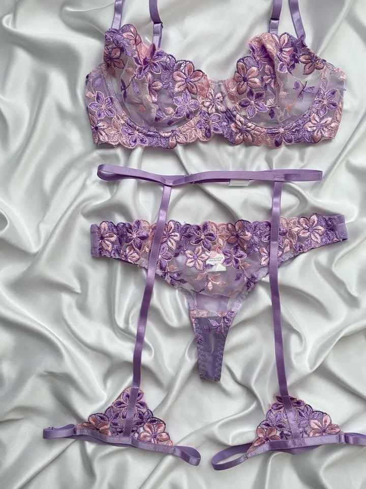 Sweet Flower Floral Pushup Summer Set with pantie. Pack of 3