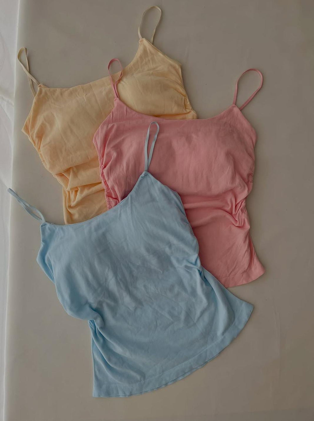 (Pack of 3) New Plain Soft Padded Spaghetti Top For Girls