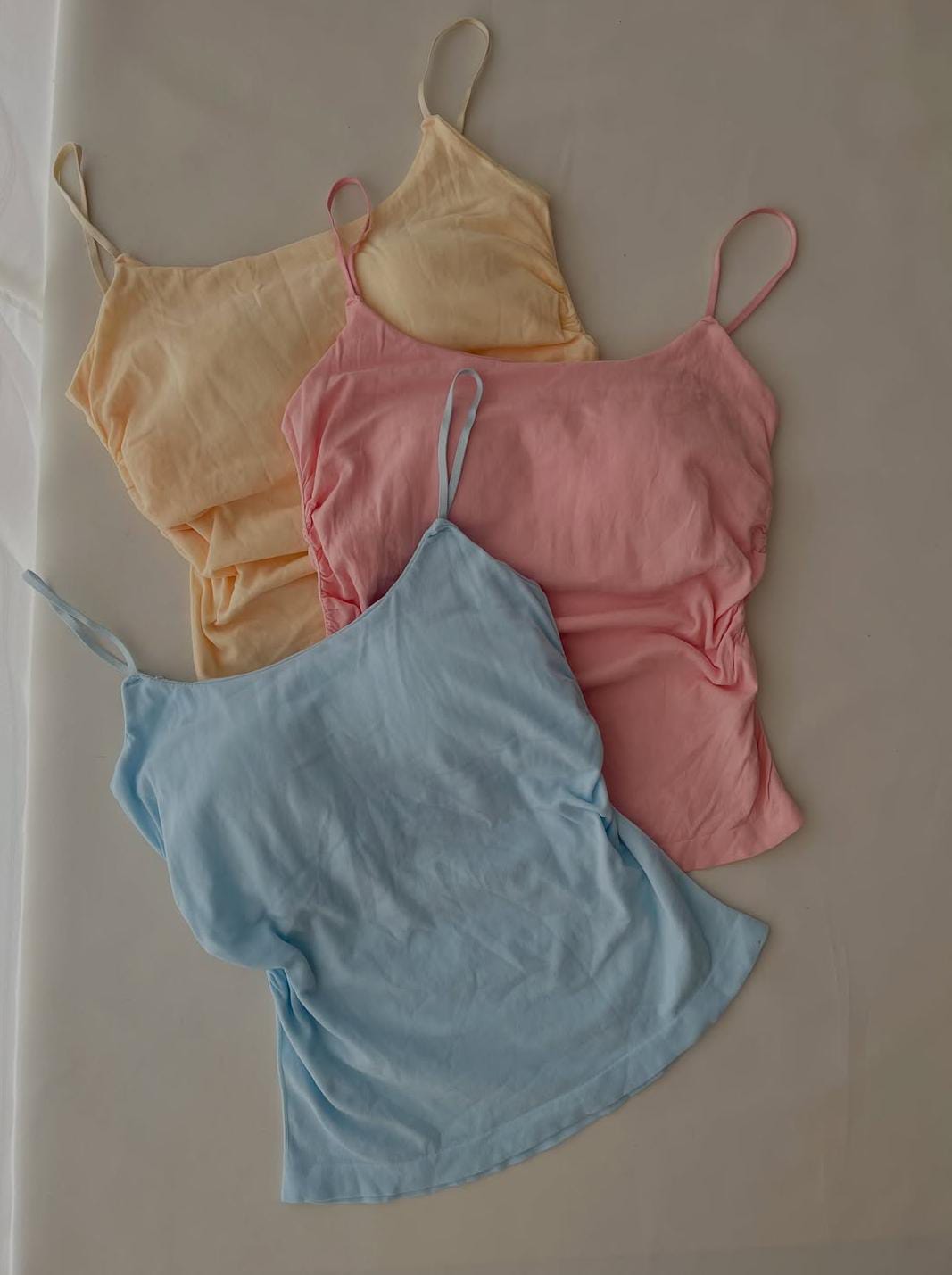 (Pack of 3) New Plain Soft Padded Spaghetti Top For Girls