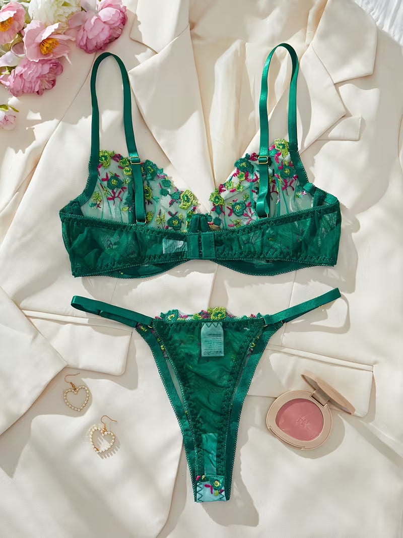 Sweet Flower Floral Pushup Summer Set with pantie. Pack of 3