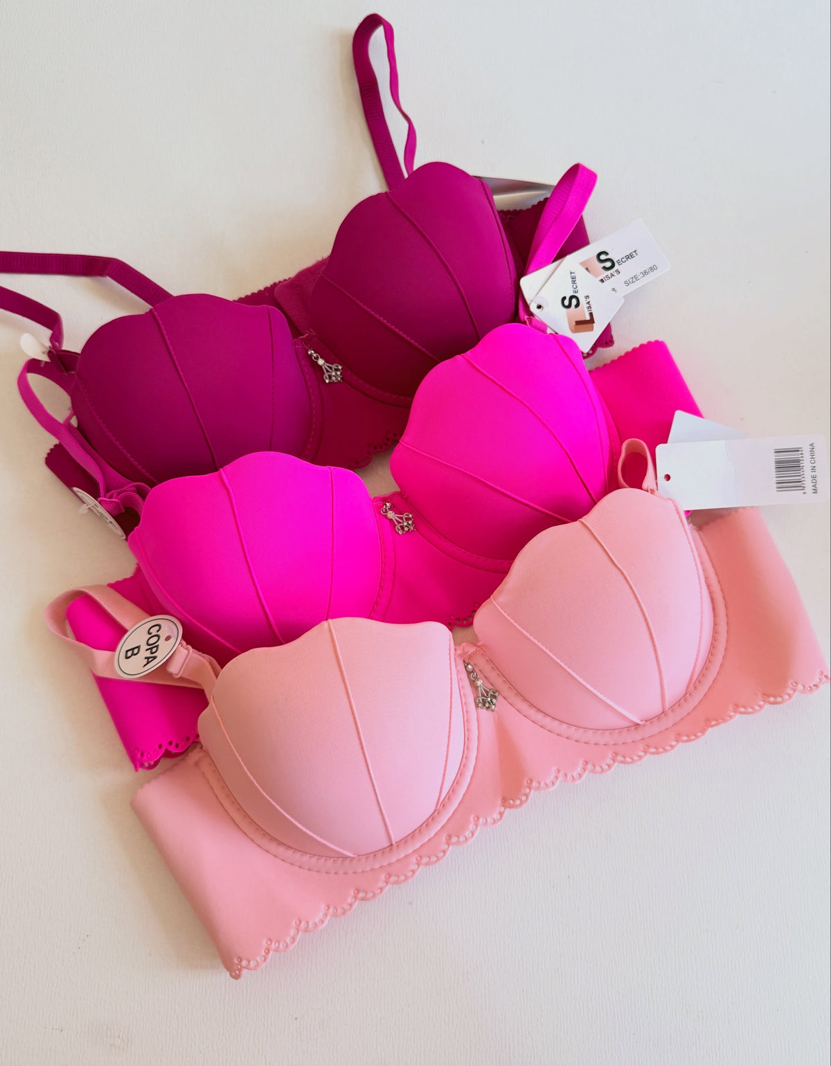 Imported Shell Bandeau / Strapless Bra